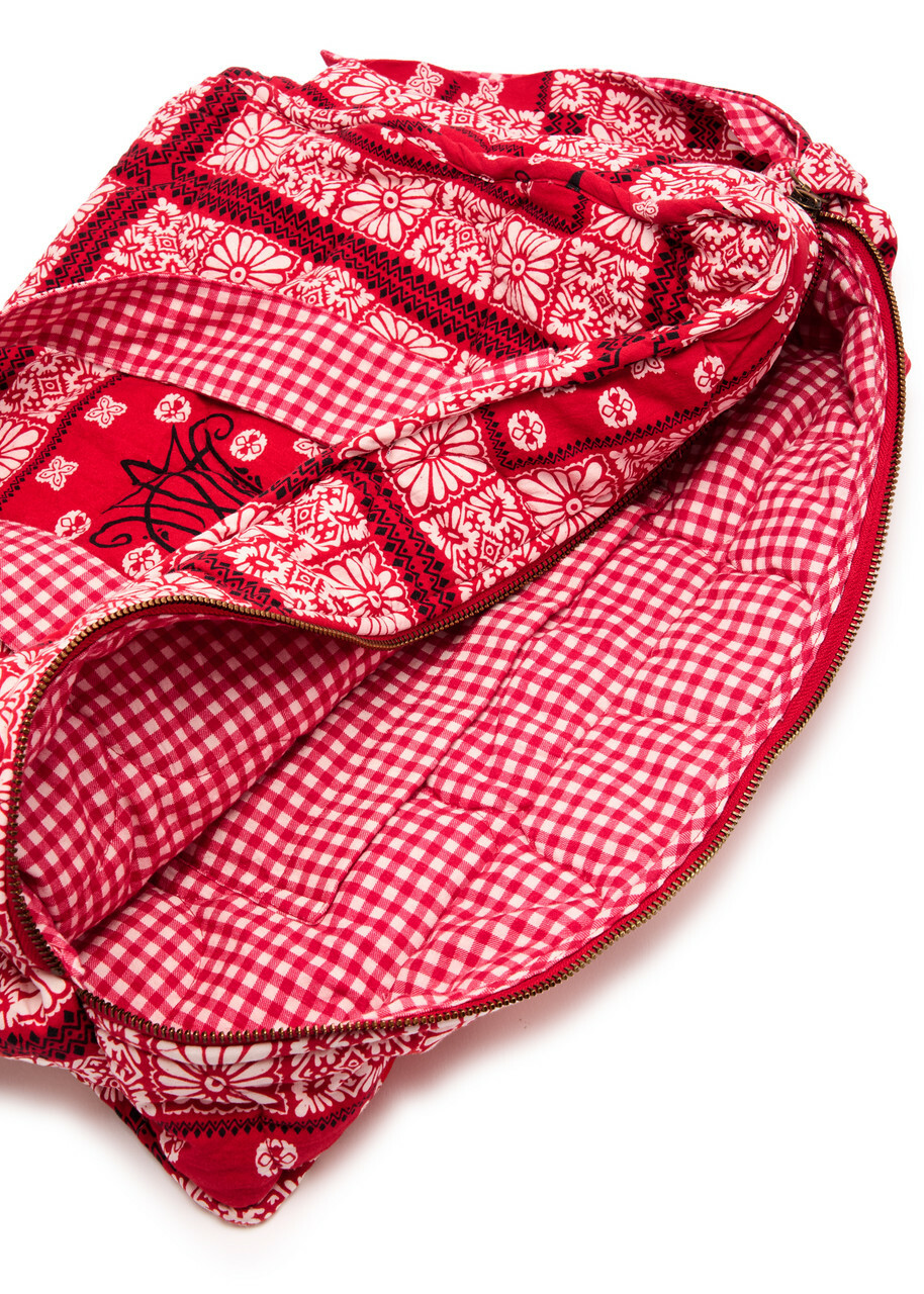 Damson Madder Quilted Bandana-print Cotton Tote - Red - One Size