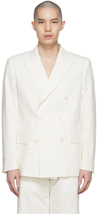 Photo: Casablanca Off-White Cotton Blazer