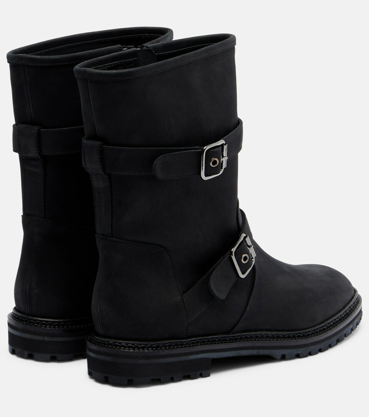 Manolo Blahnik Sulaltrosa leather biker boots