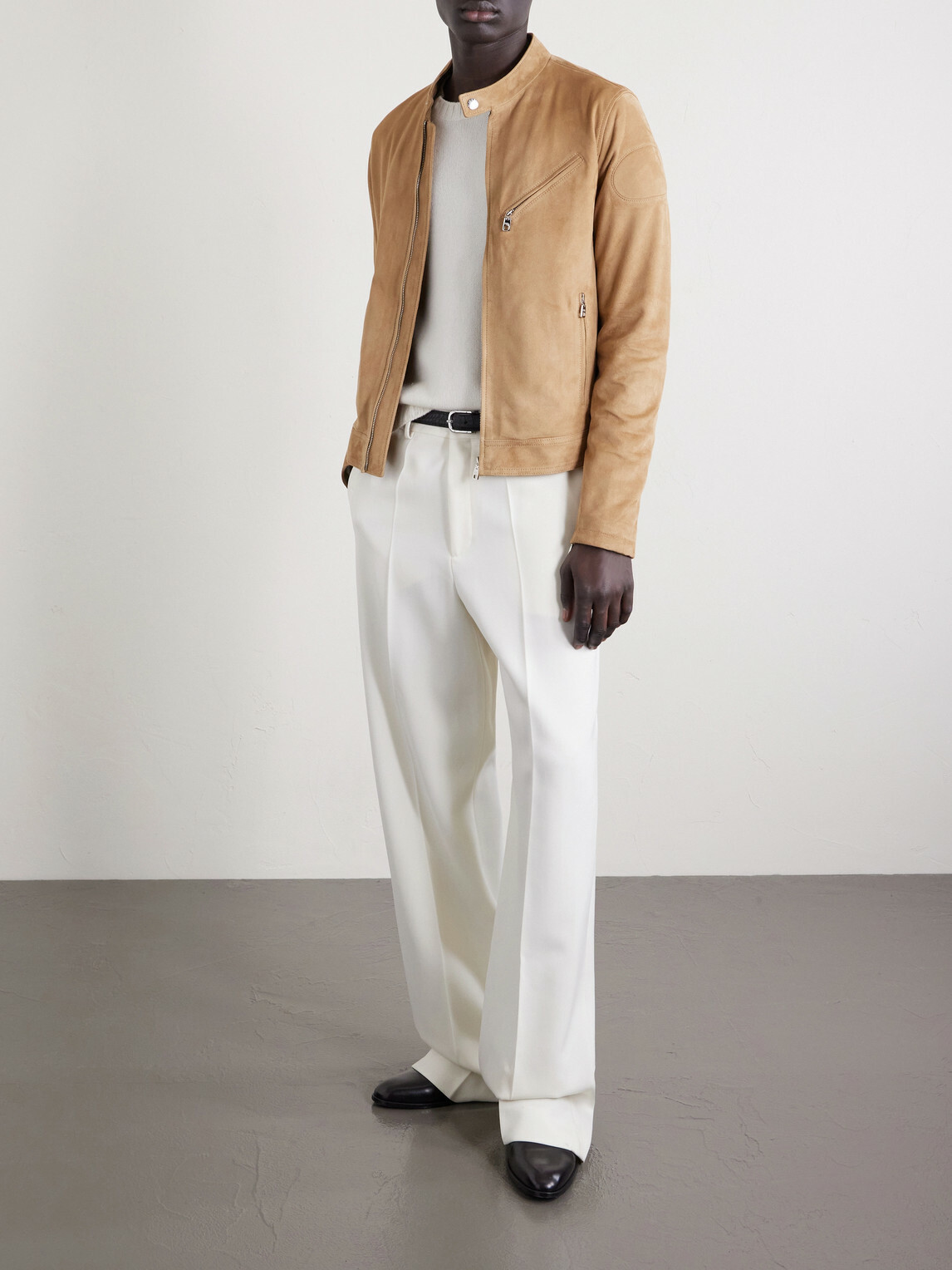Dolce&Gabbana - Slim-Fit Suede Jacket - Brown