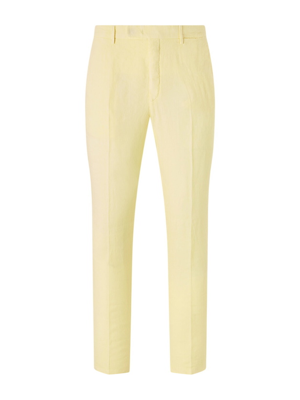 Photo: Boglioli - Straight-Leg Linen Suit Trousers - Yellow