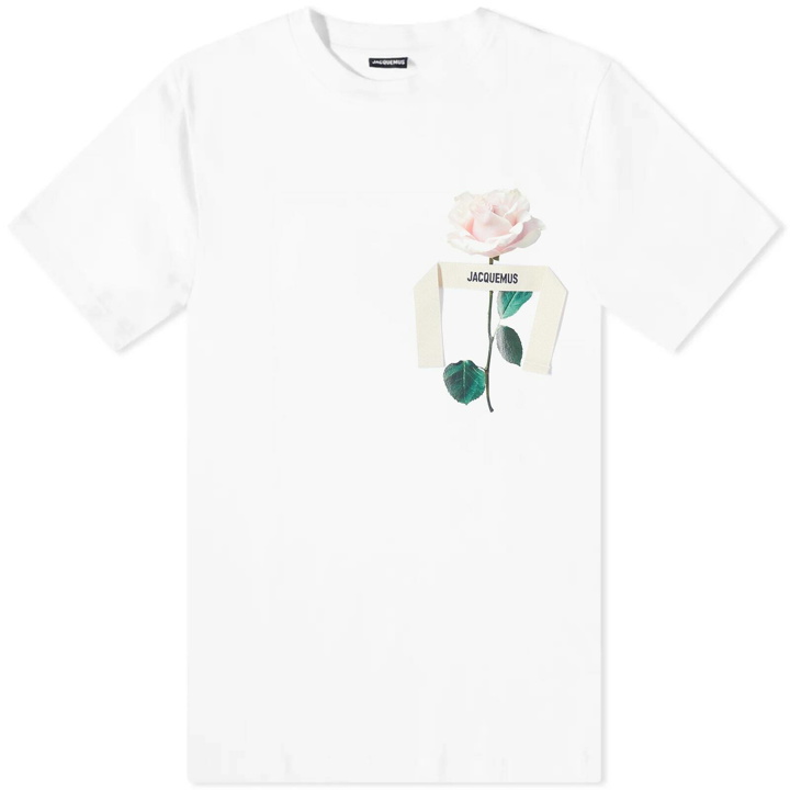 Photo: Jacquemus Men's Rose T-Shirt in White