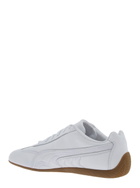 Puma speedcat White Low Top Sneakers With Embossed Logo On The Tongue And Contrasting Sole In Leather Unisex
