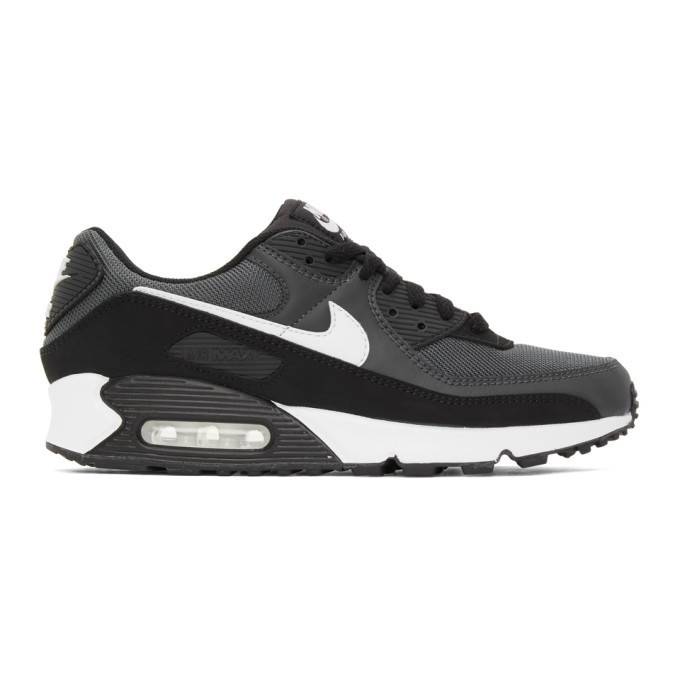 Photo: Nike Grey and Black Air Max 90 Sneakers