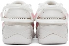 Raf Simons Off-White & Pink Cylon-21 Sneakers