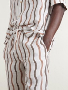 Frescobol Carioca - La Marzocco Delfino Striped Tencel® and Linen-Blend Pyjama Bottoms - Neutrals