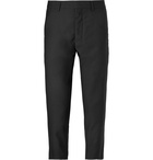 AMI - Cropped Slim-Fit Wool Trousers - Men - Black