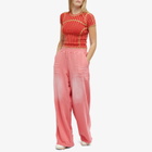 Brain Dead Women's Mariel Sport Knit Top in Guava