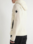 Moncler Grenoble - Logo-Print Quilted Shell and Jersey Hooded Down Jacket - Neutrals