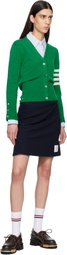 Thom Browne Navy Box Pleat Miniskirt