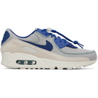 Nike Navy & Beige Air Max 90 Sneakers