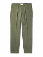 Officine Générale - Straight-Leg Garment-Dyed Cotton-Twill Trousers - Green