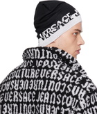 Versace Jeans Couture Black Cut Logo Beanie