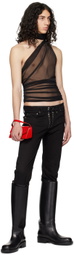 Ludovic de Saint Sernin Black Semi-Sheer Tank Top