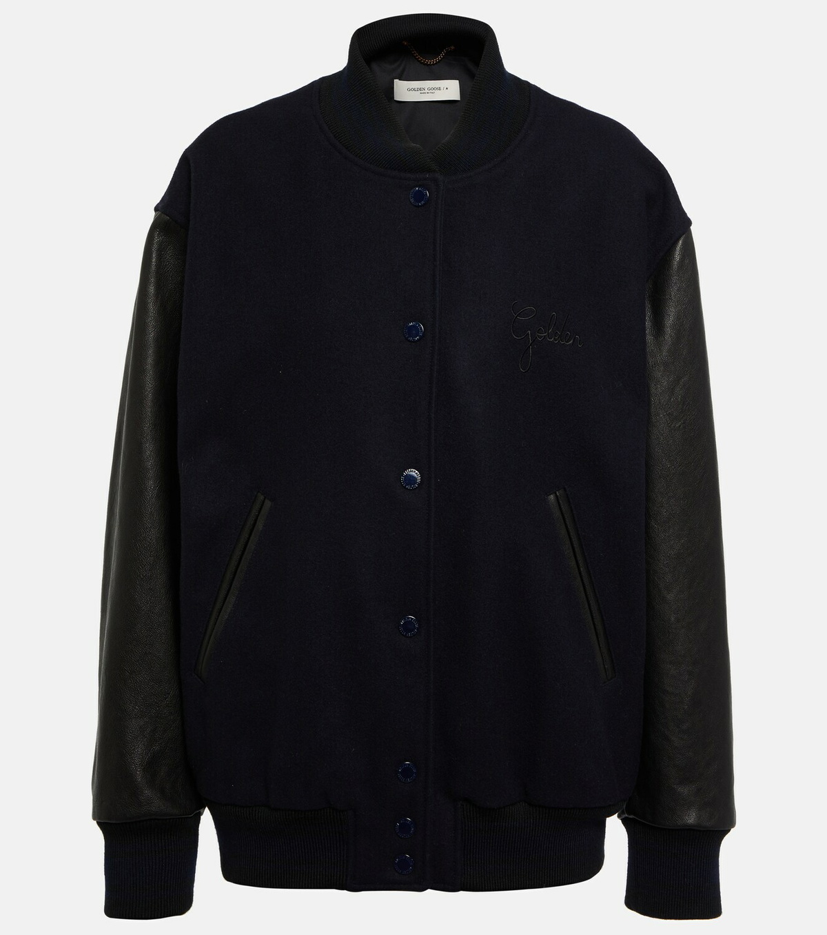 Golden Goose - Leather-trimmed bomber jacket