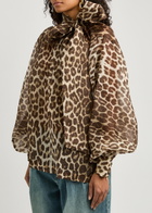 Zimmermann Illustration Billow Leopard-print Organza Blouse Multi Animal