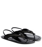 The Row - Fray satin thong sandals