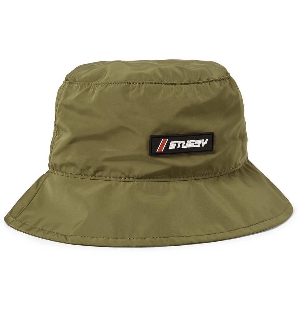 Stüssy - Reena Logo-Appliquéd Shell Bucket Hat - Green Stussy