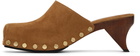 GANNI Brown June Sabot Mule Heels