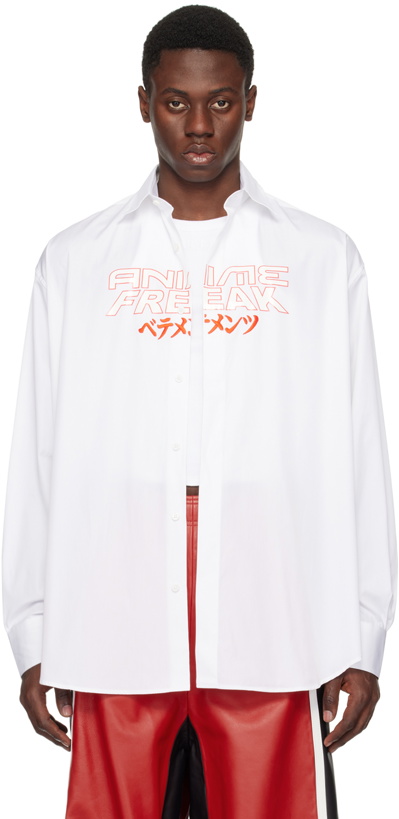Photo: VETEMENTS White 'Anime Freak' Shirt