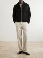Zegna - Suede Blouson Jacket - Brown