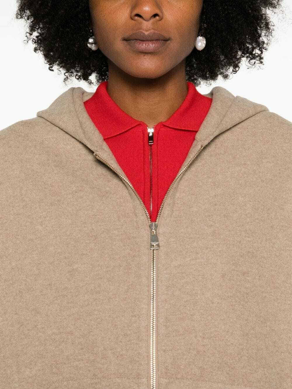 アウターその他 MAX MARA 24FW Beige Wool Cashmere Hooded Zip-Up ATRENCH 002 MAX MARA Abilita wool and cashmere-blend hoodie | NET-A-PORTER
