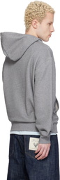 Maison Kitsuné Gray Fox Head Comfort Hoodie