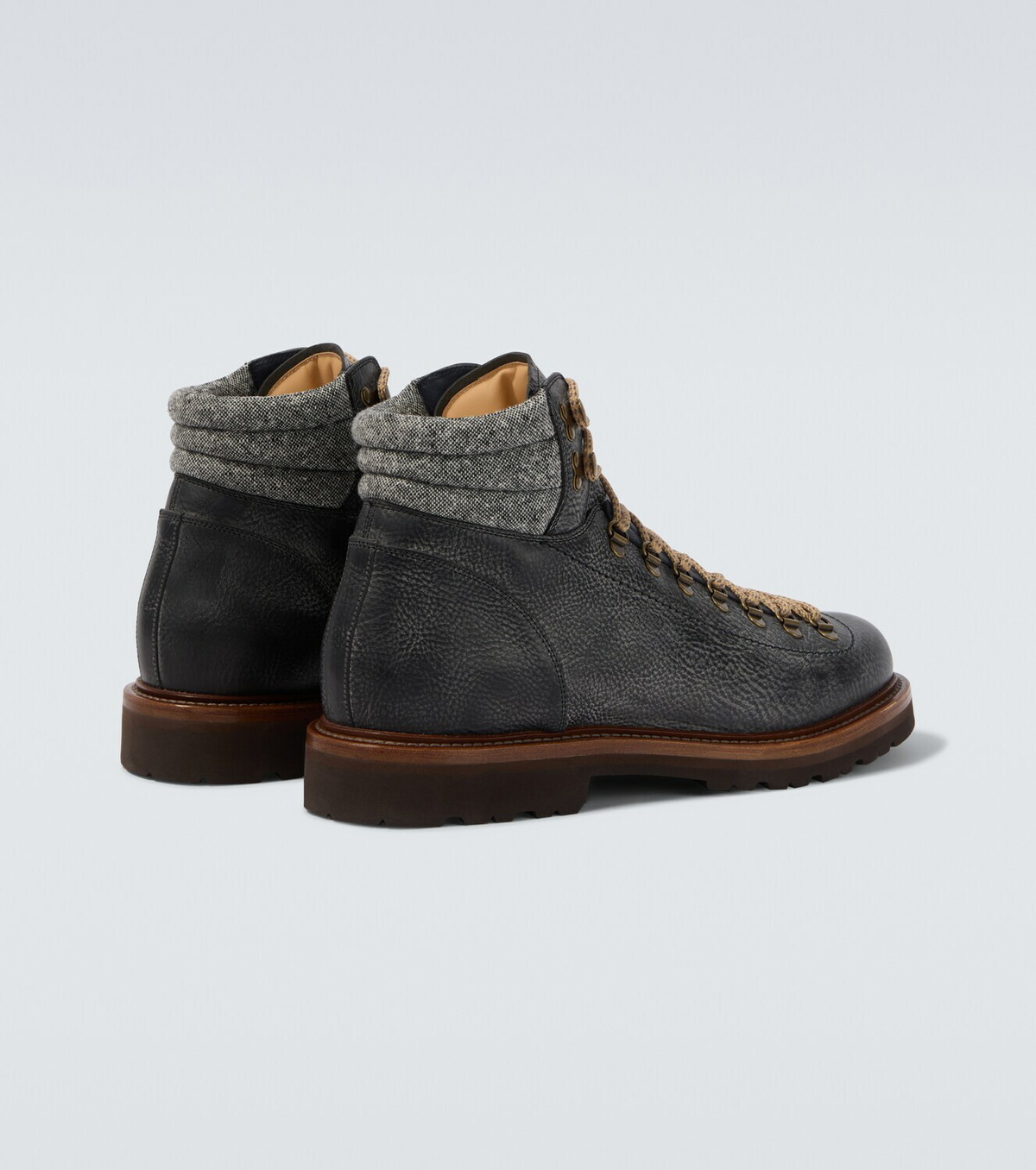 Brunello Cucinelli Leather lace-up boots