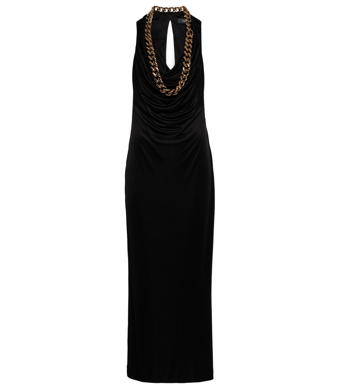 Versace Chainembellished satin maxi dress Versace