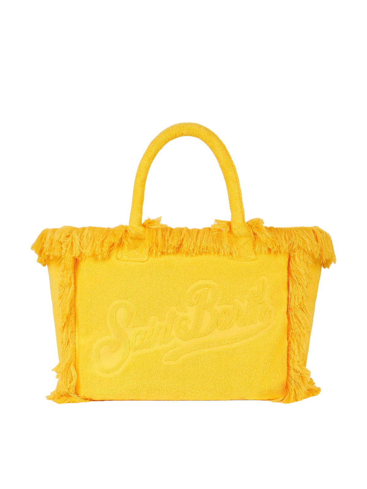 MC2 Saint Barth Vanity Yellow Terry Shoulder Bag With Embossed Logo MC2 ...