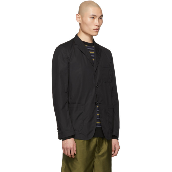 Comme des Garcons Homme Black Cotton Typewriter Blazer