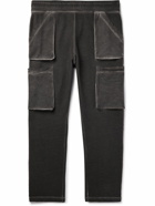SAIF UD DEEN - Cold-Dyed Cotton-Jersey Sweatpants - Black