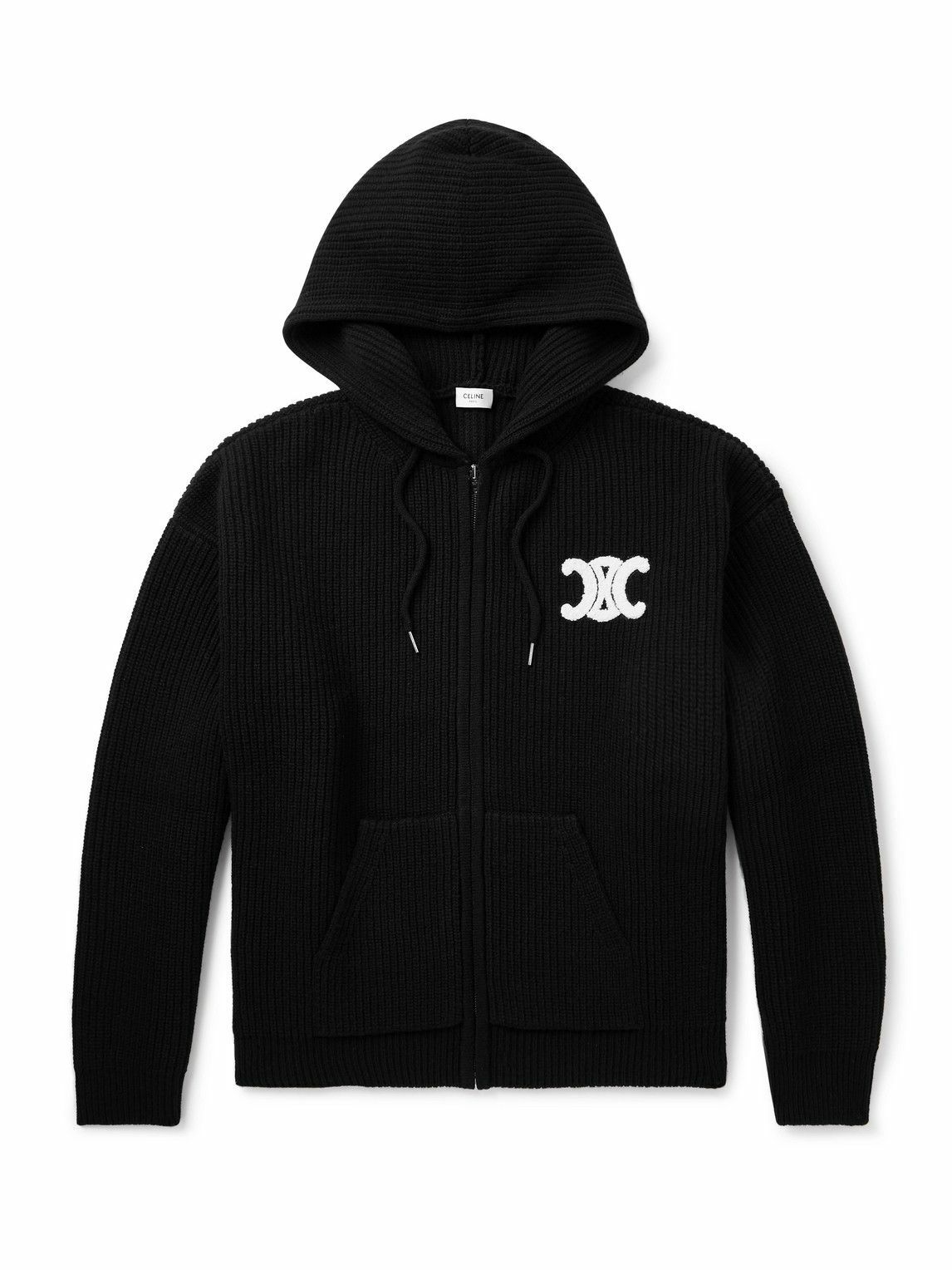 CELINE - Logo-Appliquéd Wool Jacket - Black