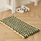 HAY Coco Door Mat - Stripe Wave in Dark Green/White 