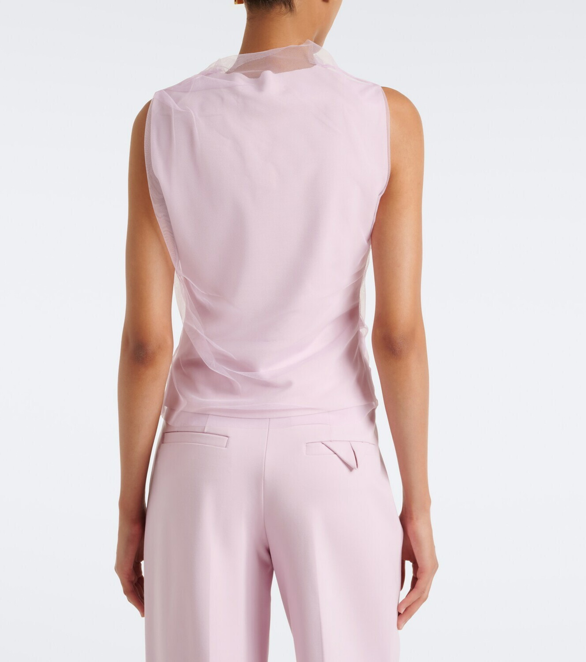 Dorothee Schumacher Layered draped jersey and tulle top