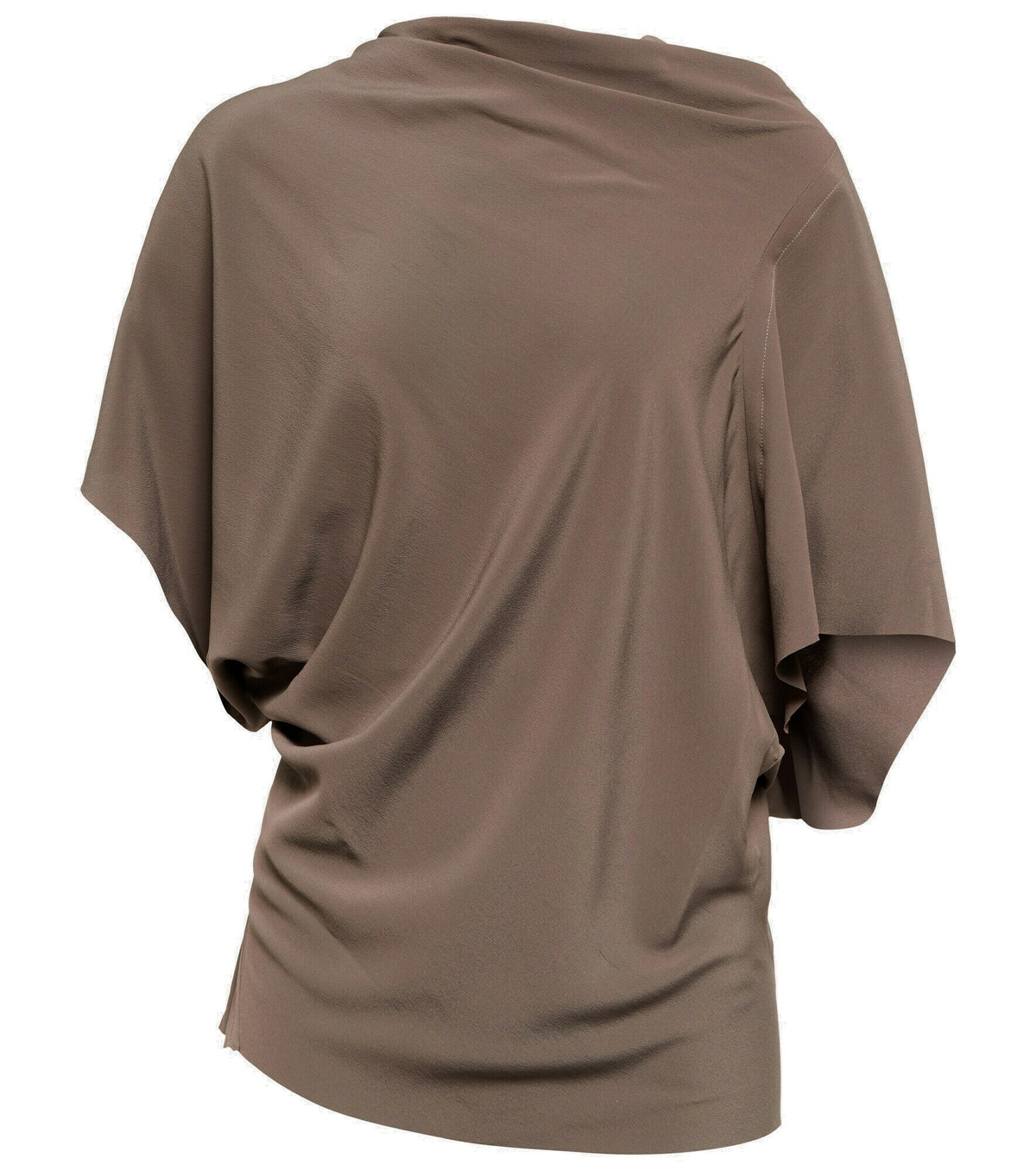 Rick Owens - Seb asymmetric crêpe top Rick Owens