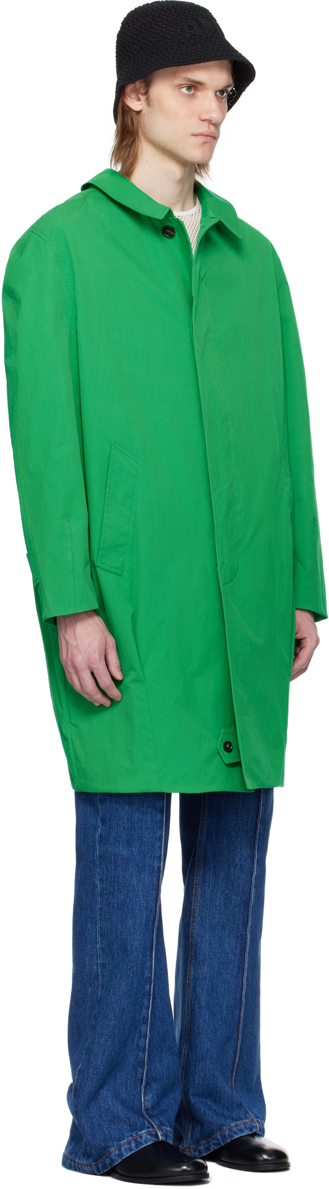 Bally Green Twill Coat