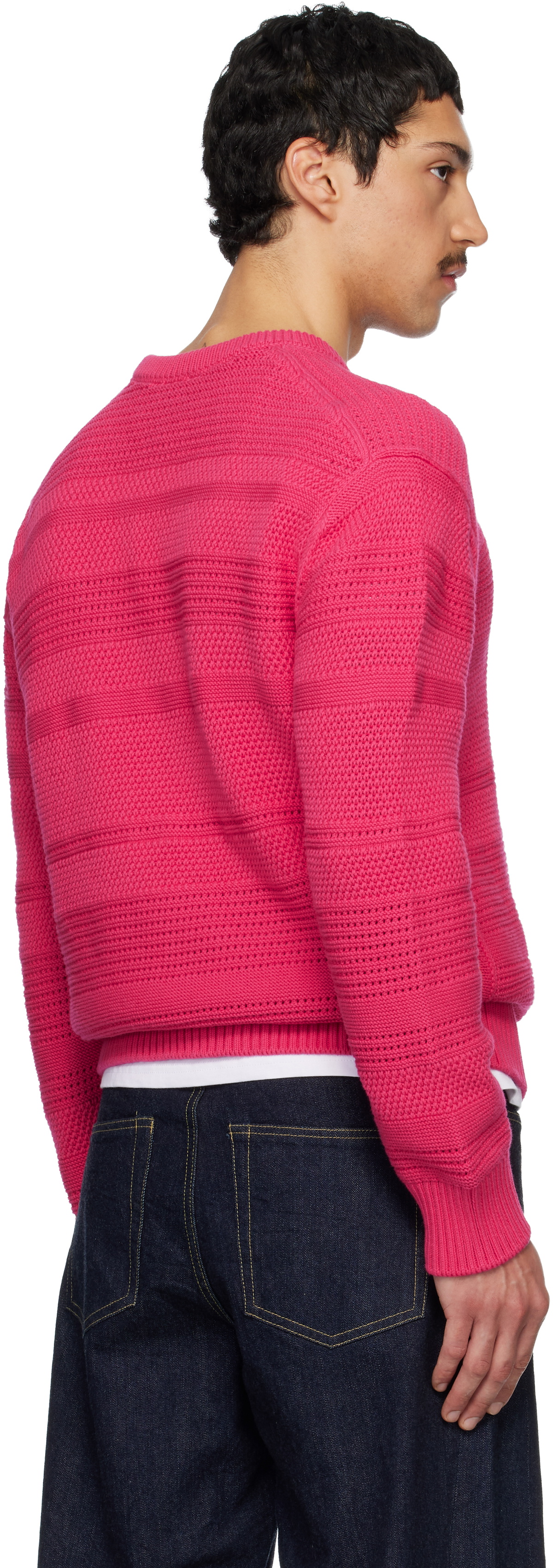 Paul Smith Pink Textured Cotton Sweater