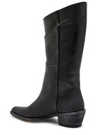 Khaite Clive 35 Gathered Leather Mid-calf Boots Black