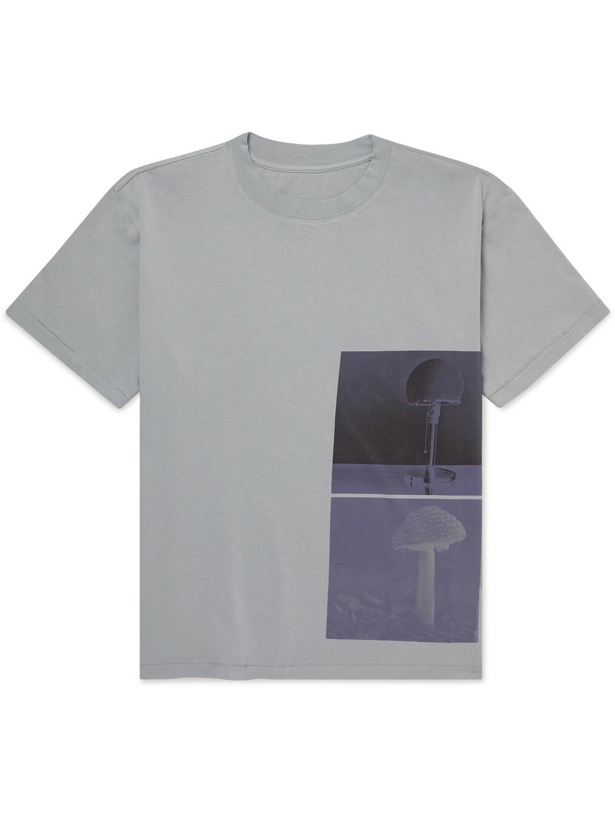 Photo: A-COLD-WALL* - Bisporus Printed Organic Cotton-Jersey T-Shirt - Gray