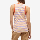 JW Anderson Women's Striped Contrast Trim Vest in Pink/Multi