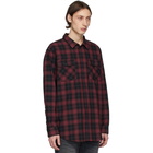 Nudie Jeans Black and Red Gabriel Shadow Check Shirt