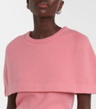 Carolina Herrera Caped wool and cashmere top