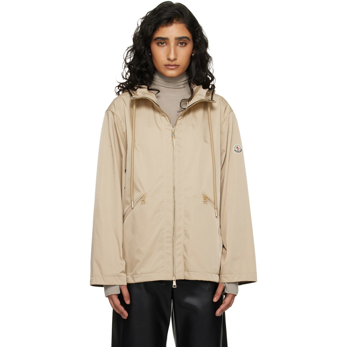 Moncler Beige Cassiopea Hooded Jacket