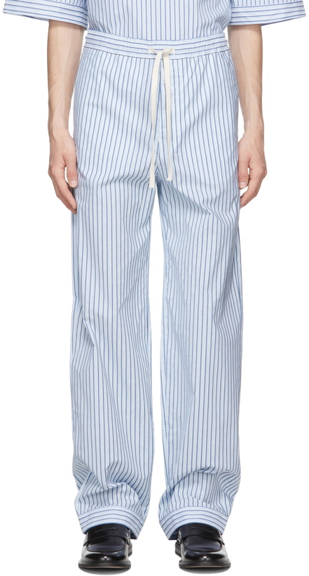 Photo: UNIFORME Blue & White Stripy Pyjama Trousers