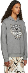 Kenzo Grey Embroidered Tiger Hoodie