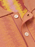 Piacenza Cashmere - Crochet-Knit Cotton Polo Shirt - Orange