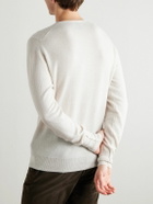 Kingsman - Slim-Fit Cashmere and Linen-Blend Sweater - Neutrals