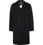 MAN 1924 - Double-Breasted Brushed-Cotton Coat - Blue