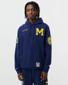 Mitchell & Ness Champ City Fleece Hoody   University Of Michigan Blue - Mens - Hoodies/Team Sweats